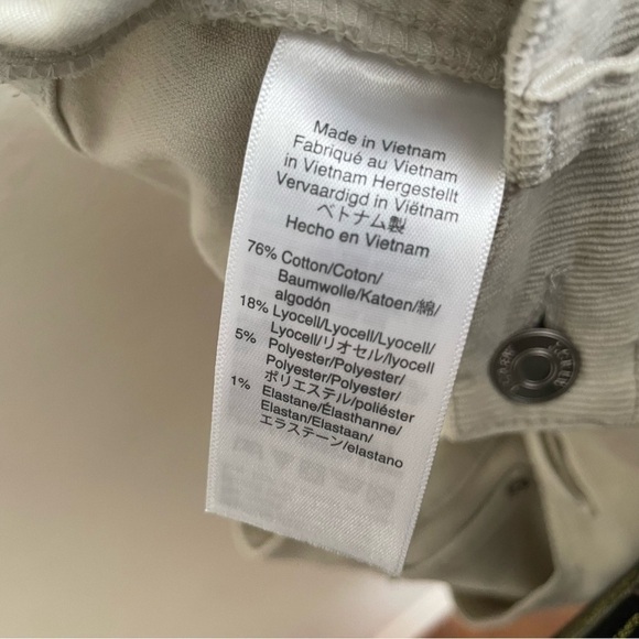 J crew woman straight leg high rise ribbed pant 32 beige cotton casual soft - Picture 4 of 9